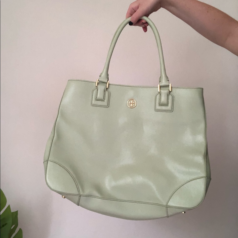 Tory Burch Mint Green Tote Bag